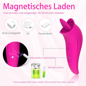 Produits sexuels pour adultes, vibrateur léchant la langue pour la masturbation clitoridienne, vibrateur vaginal, point G, vibrateur clitoridien, masseur léchant les mamelons - Product Image 4