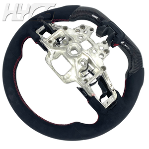 Volant sport en cuir et fibre de carbone pour l'intérieur de la voiture, pour <span class=keywords><strong>Ford</strong></span> Mustang GT500 GT350 S550 2015-2023 5.0L GT <span class=keywords><strong>V8</strong></span> 350 500 Shelby - Product Image 6