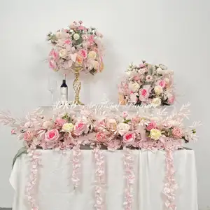 DKB 2024 Hot Artificial Flower Runner Wedding Decorations Arrangement Hall Table Decoration Flowers