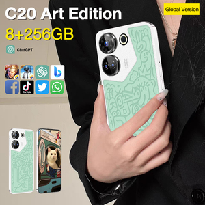 Vente en gros C20 Art Edition téléphone portable 8 Go + 256 Go grande mémoire Smartphone déverrouillage facial 4G 5G téléphone portable de jeu - Product Image 4