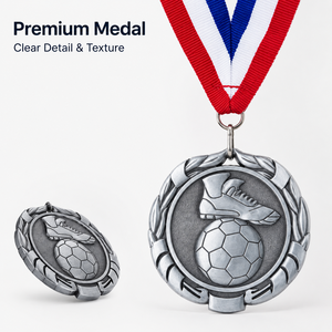 Custom Sports Medals Zinc Alloy Award Medals Wholesale Blank Medal With <b>Ribbon</b> for Marathon Soccer Taekwondo Event Supplier - Product Image 2