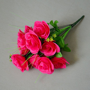 Sevenstar-ramo <span class=keywords><strong>de</strong></span> <span class=keywords><strong>flores</strong></span> artificiales <span class=keywords><strong>de</strong></span> 12 cabezas, venta al por mayor, rosas baratas <span class=keywords><strong>para</strong></span> el <span class=keywords><strong>cementerio</strong></span> - Product Image 2