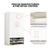 Armoires métalliques multifonctionnelles pour chambre à coucher avec rangement pour chaussures sous le placard d'entrée, directement de l'usine, certifiées ISO