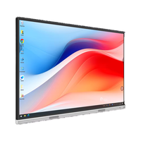 Tableau blanc interactif infrarouge Amdox Windows 4K, écran tactile 20 points, 16 Go/256 Go, 55/65 pouces, cadre métallique, pour enseignants