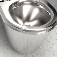 Siège de toilette moderne en acier inoxydable 304 anti-freezecrack pour salle de bain sans réservoir d'eau
