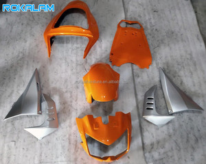 Kits de Carenado para Motocicleta <span class=keywords><strong>Kawasaki</strong></span> Z1000 Z750 <span class=keywords><strong>2003</strong></span> 2004 2005 2006 <span class=keywords><strong>Z</strong></span> 1000 <span class=keywords><strong>750</strong></span> 03 04 05 06, Color Naranja Plateado, Repuestos - Product Image 1