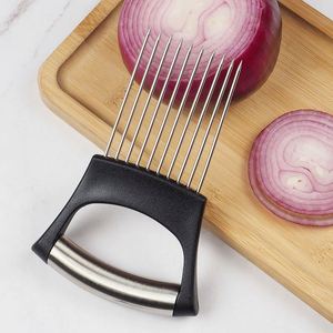 Stainless Steel Onion Needle Slicer Household <b>Vegetable</b> <b>Cutter</b> for Slicing Onions & Tomatoes Assisting - Product Image 1