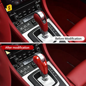 Perilla de cambio de marchas <span class=keywords><strong>interior</strong></span> de accesorios de coche de fibra de carbono Real Shasha para Porsche Panamera 2010 2016 <span class=keywords><strong>Macan</strong></span> 2014 <span class=keywords><strong>2021</strong></span> - Product Image 3