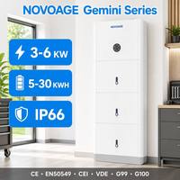 Sistema de Almacenamiento de Energía Solar Doméstico Todo en Uno de 15KWH, Batería LiFePO4 de 5-10KW con Diseño Híbrido Apilable para Novoage Gemini