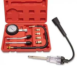 GTY 도구 9PCS 자동차 엔진 압축 테스터 키트 0-300PSI 실린더 압축 테스터 키트