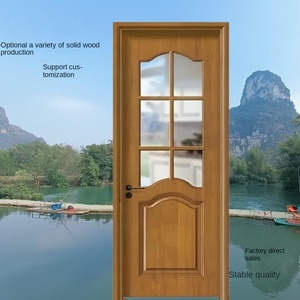 ประตูไม้เนื้อแข็งที่มีความหนาแน่นปานกลางสำหรับห้องนอนโรงแรมและห้องพักส่วนตัว - Product Image 5