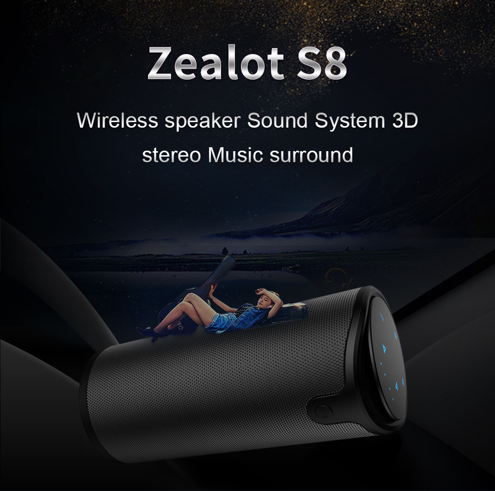 Top Selling Mini PC Desktop Speaker Zealot S8 Wireless Outdoor Waterproof Small Power Bank BT Aux Touch Screen-Popular Outdoor · image 5
