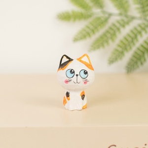 Décoration de bureau à domicile créative de haute qualité petit ornement de chat en <span class=keywords><strong>bois</strong></span> artisanat en <span class=keywords><strong>bois</strong></span> écologique pour les cadeaux d'anniversaire - Product Image 4