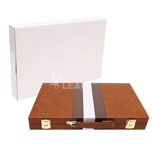 Set di Backgammon in pelle da viaggio da 18 pollici 46*28*5cm in pelle portatile in PVC Backgammon 15 Set a <span class=keywords><strong>dama</strong></span> - Product Image 6