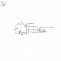 Accéléromètre triaxial étanche série SSR B IEPE, capteur de vibration sous-marin robuste 1-5mV/g +/-5000g en titane M4 IP68
