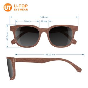 Lunettes <span class=keywords><strong>de</strong></span> soleil polarisées en bois et bambou pour femmes, hommes et enfants, avec monture en bois, imprimées, logo personnalisé, avec étui et boîte – Collection <span class=keywords><strong>2021</strong></span> - Product Image 4