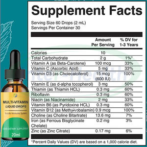 VitaSpring OEM Bebida Crianças Multivitaminas Líquido Manhã Suplemento De Crescimento De Cabelo Multi Vitamina Multivitamínico Líquido Gotas - Product Image 3