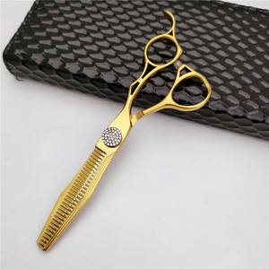 Ciseaux à cheveux en or précieux, 6,0 pouces, acier inoxydable professionnel 440C, pour droitiers, utilisation en salon de beauté - Product Image 4