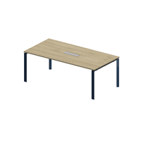 Table de conférence rectangulaire en mélamine pour usage commercial, bureau, hôpital, atelier - Fabrication sur mesure, écologique, durable
