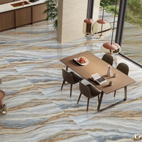 Dalles de marbre multicolores de luxe 750x1500mm, dalles en porcelaine pleine masse anti-UV de la série Designer pour les halls de supermarchés