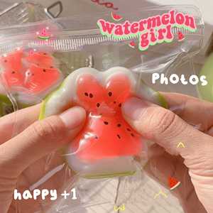 NOUVEAU Jouet Squishy Patte de Chat Pastèque Viral - Bestseller Mignon Anti-stress Cadeau pour Adolescents & Adultes, Articles de Thérapie et Faveurs de Fête - Product Image 2