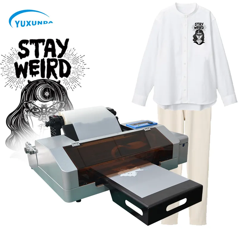 Digitale Dtf T-shirt Drukmachine A3 A4 Huisdier Film Printer Met Epson Desktop L805 L1800 Inkjet Printer