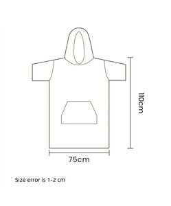 Sẵn Sàng Để Tàu Áo Thun Phong Cách Đầy Màu Sắc In Ấn Da Lộn Nhanh Khô Sợi Nhỏ Poncho Khăn Thay Đổi Áo Lướt Bãi Biển Poncho - Product Image 2