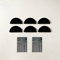 Support d'affichage magnétique en acrylique demi-cercle pour étiquettes de prix, couleurs noir et blanc, inserts de menu remplaçables pour boulangerie ou café