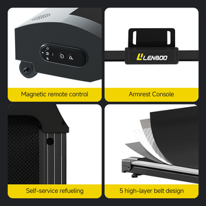 Esteira Portátil Mini Preta Eilison para Corrida, Esteira Elétrica com Cinta Larga, Motor de 0.75-2.0HP, Capacidade de Carga de 120kg, Menos de 30dB - Product Image 4