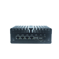 Komputer Industri Mini Intel N100 DDR4 Firewall Industri 4 Port Jaringan Kartu Jaringan 2.5G Mini Server
