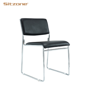 Silla <span class=keywords><strong>de</strong></span> <span class=keywords><strong>Oficina</strong></span> Apilable sin Brazos con Estructura Metálica y Tapicería <span class=keywords><strong>de</strong></span> Tela, Ideal para Visitas, Capacitación, Personal, Salas <span class=keywords><strong>de</strong></span> Conferencias y Invitados - Product Image 2