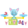 Dibujo animado perro cerdo mono Aprendizaje Temprano equilibrio educativo matemáticas contar juguete para juego de mesa para niñ - Product Image 3