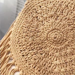 Multicolore macramé Crochet dame sacs à main bohème tissé plage sacs fourre-tout - Product Image 3