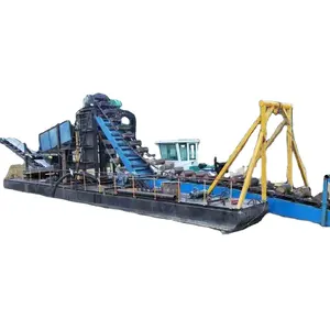 Bucket Wheel Type Dredger Sand hydraulic motor Bucket Chain Dredger For Sand Diamond and Gold Dredging Sales