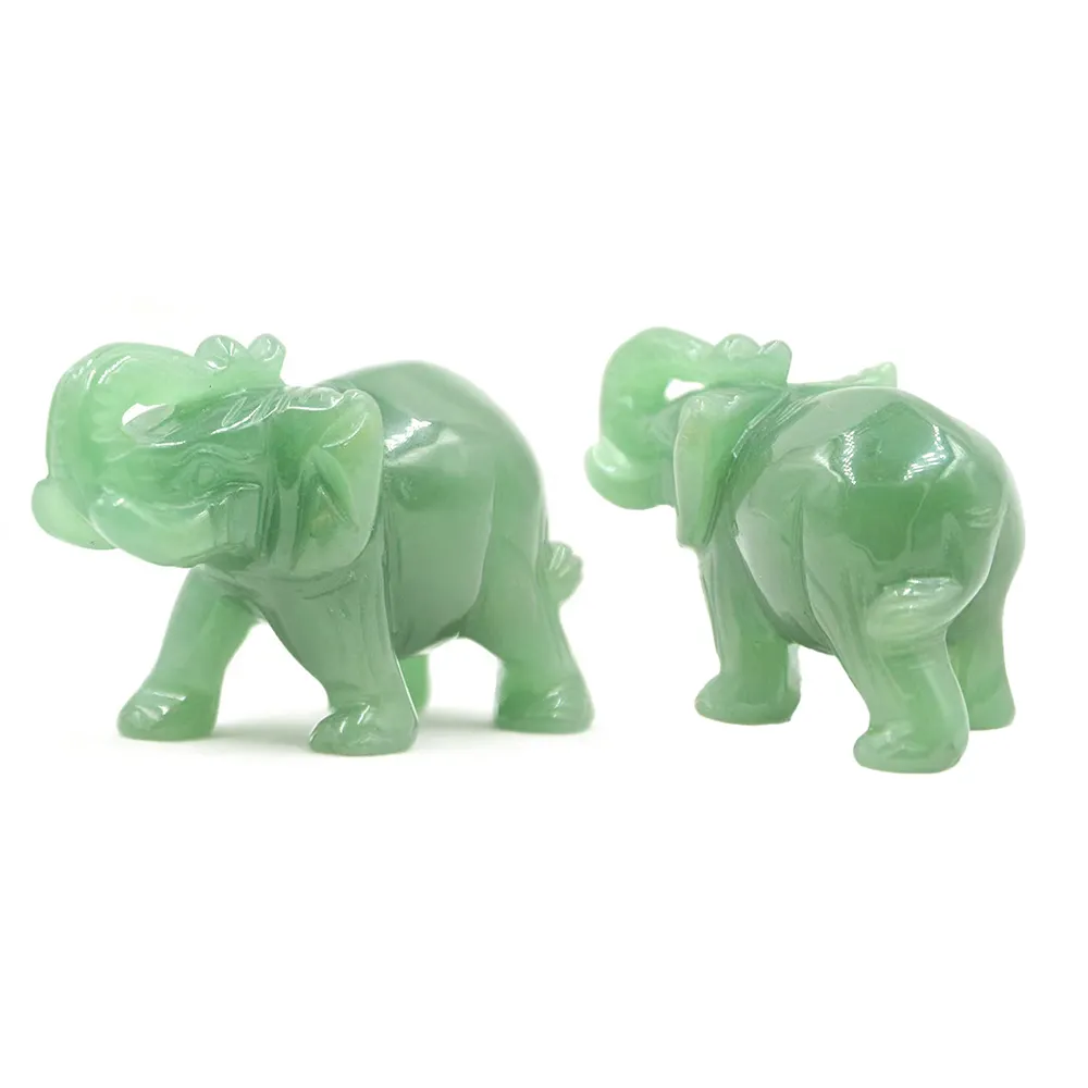 Grandes pierres précieuses naturelles 2 pouces, éléphant reiki, aventurine vert, utiliser pour la décoration de la maison, vente en gros