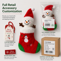 Boîte cadeau de Noël personnalisée, jouet en peluche pour la décoration des fêtes, peluche douce, ornement de Noël, commande en gros, production de masse