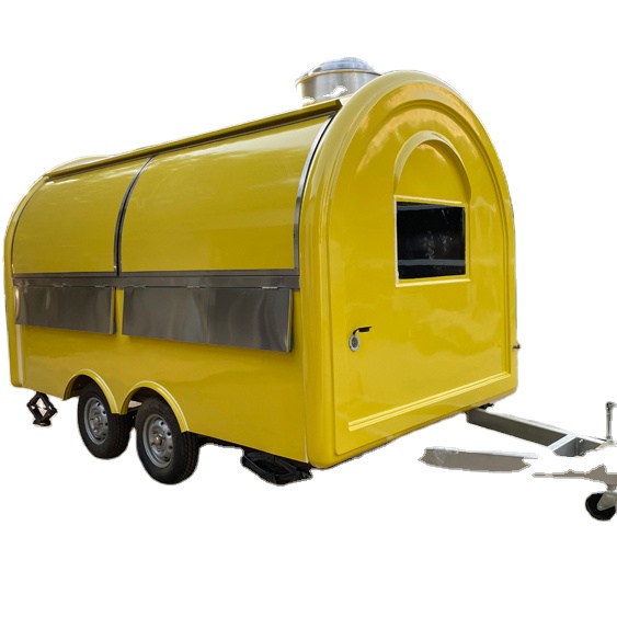 2.0 Ton Laden Food Truck/Towing Voedsel Bus/Wafels, Bbq, ijs Kiosk Winkel & Hot Dog Food Winkelwagen Kraam