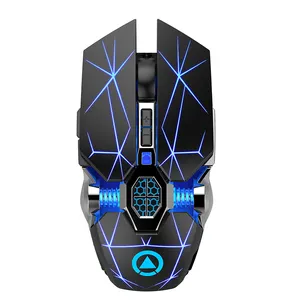 New cheapest computer mouse A7 2.4ghz rechargeable rgb wireless gaming mouse mini portable anti slip silent mouse