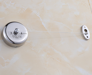 Sèche-<span class=keywords><strong>linge</strong></span> rétractable sans perçage pour intérieur, hôtel, salle de bain, <span class=keywords><strong>mural</strong></span>, en acier, corde en nylon - Product Image 5