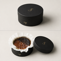 Boîte en carton ronde personnalisée avec logo, qualité alimentaire, pour cheesecake, luxe noir et or, pour gâteau basque