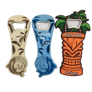 Customized PVC Soft Magnet Bottle Opener Multifunctional Magnetic Refrigerator for Souvenir Gifts