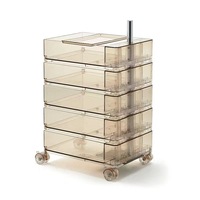 Table de chevet polyvalente en plastique acrylique transparent pour chambre à coucher