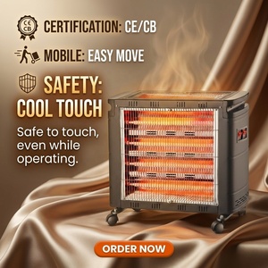 <span class=keywords><strong>Chauffage</strong></span> électrique portable double face en métal à quartz, <span class=keywords><strong>le</strong></span> plus vendu, avec protection contre la surchauffe et la renversement, idéal pour l'hiver - Product Image 3