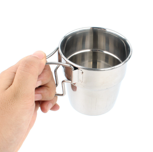 Juego de 4 Tazas de Café Plegables de Acero Inoxidable de 300 ml para Acampar, Viajar y Hacer Senderismo al Aire Libre - Product Image 5