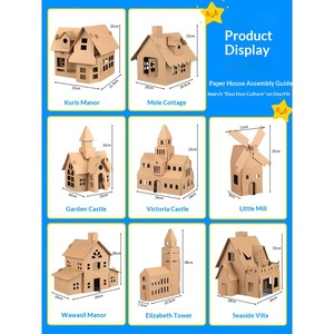 Jouet YD pour Noël, ensemble de maison en papier à faire soi-même pour les enfants de 7 à 12 ans, cadeau écologique - Product Image 4