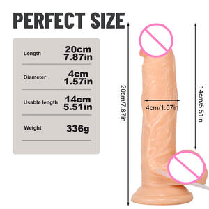 Dildo réaliste souple de 8 pouces avec ventouse et fonction de pulvérisation d'eau - Product Image 3