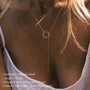 Collier pendentif tendance en acier inoxydable 316L plaqué or 14K 18K PVD, bijoux fins pour femmes - Product Image 3