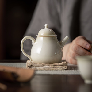 Celadon Glaze Small Teapot Porcelain Round Handheld With Lid For Kung Fu <b>Tea</b> <b>Set</b> - Product Image 5