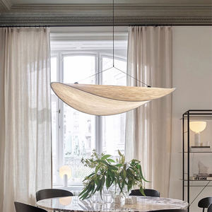 โคมไฟแขวนเพดานตกแต่งบ้าน BAHE 2024 โคมไฟระย้าผ้า 1 ชิ้น โครงเหล็ก ชุบโครเมียม ขนาดใหญ่ สไตล์นอร์ดิก โมเดิร์น ไฟ LED สำหรับตกแต่งภายใน ดีไซน์มินิมอล ผ้าไหม - Product Image 3