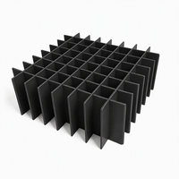 Plaque en plastique PP ondulé noir creux de 7 mm, 1m x 1m, pour le transport et le stockage